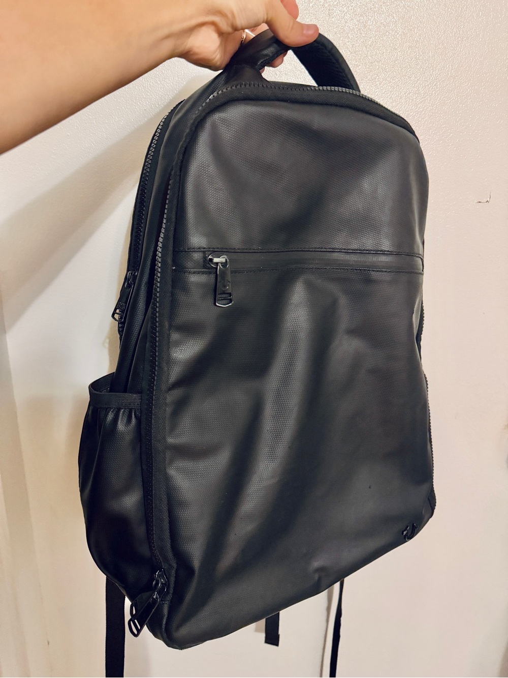 True Religion World Tour Black Backpack Logo Laptop Travel School Bag